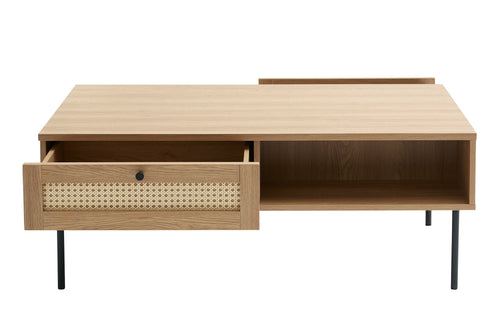 Rebellenclub Salontafel Berley - Eiken met Rattan