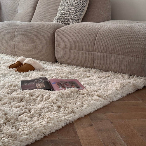 Interieur05 vloerkleed Pilo - hoogpolig - ivoorwit - 80 x 150 cm