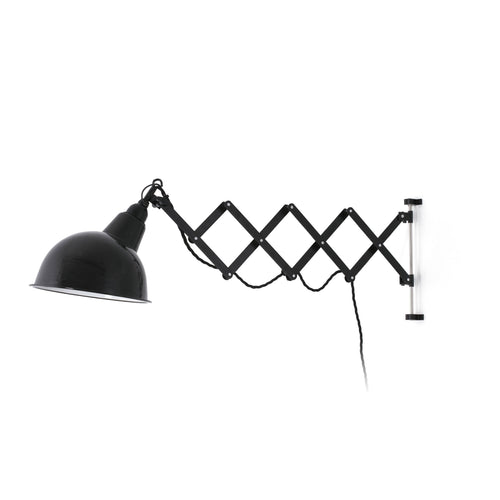 Faro Ras - 1 Light Uitschuifbare Wandlamp Zwart, E27