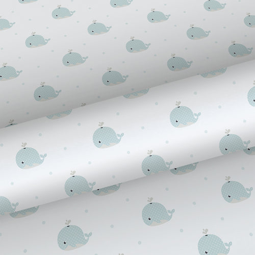 Sanders & Sanders behang walvissen vergrijsd groen en wit - 53 cm x 10 m - 640564 - vtwonen shop