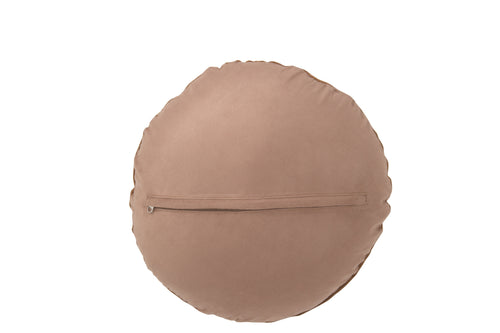 J-Line kussen Rond - leder - camel - vtwonen shop