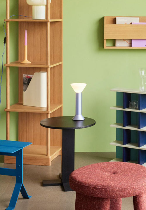 Hübsch draagbare lamp Flash - glas/ijzer - ø14xh30cm, led, 3w - vtwonen shop