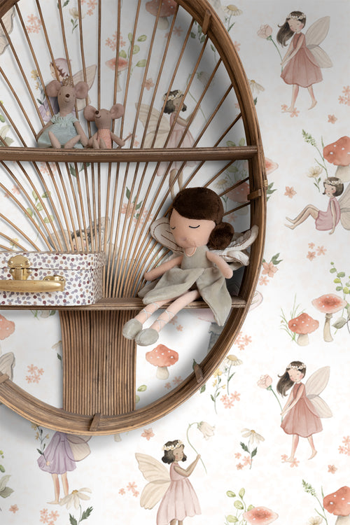 ESTAhome behang elfjes roze en wit - 50 x 900 cm - 131338 - vtwonen shop