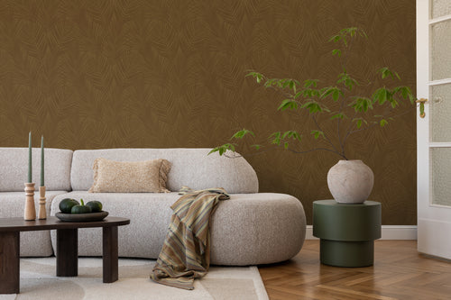 ESTAhome behang palmbladeren okergeel - 50 x 900 cm - 131218 - vtwonen shop