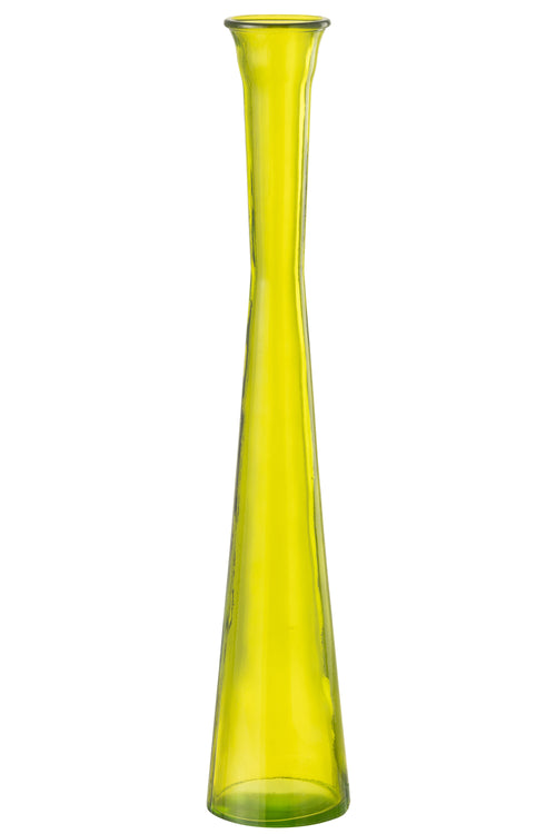 J-Line vaas Tube - glas - geel - 51 cm hoog