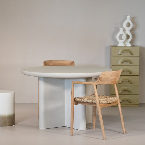 Giga Meubel Eettafel Miso - Rond Beige - Eco Composiet - 120cm - vtwonen shop