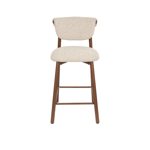 Housecraft Living Lee Barkrukken rugleuning 65 cm Beige - Set van 2