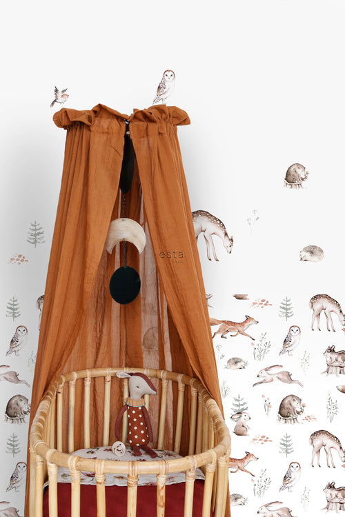 ESTAhome muursticker bosdieren bruin - 33 x 47.5 cm - 156115