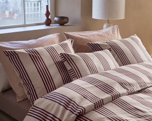 vtwonen Dekbedovertrek Pure Stripe - 155 x 220 cm - Naturel