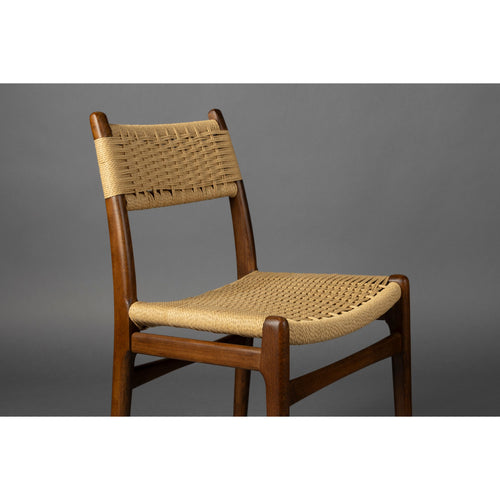Dutchbone Cecile Eetkamerstoelen Hout in Walnoot kleur - Set van 2