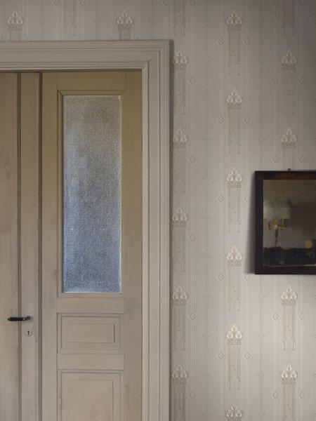 Borastapeter behang vintage bloemen in art nouveau stijl beige en wit - 53 cm x 10.05 m - 660011 - vtwonen shop