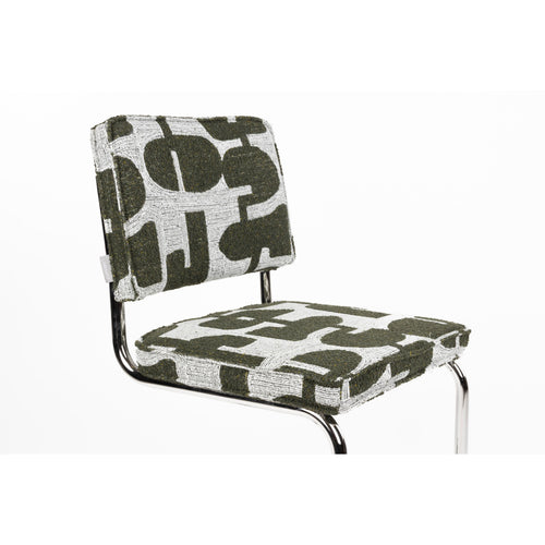 Zuiver Ridge Deco Symbols Eetkamerstoelen Groen - Set van 2