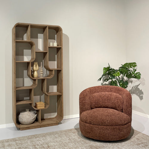 Livingfurn fauteuil Britt - rood - 85x84x76