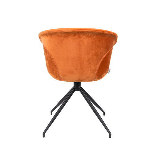 Zuiver Mia Eetkamerstoelen Armleuning Oranje - Set van 2