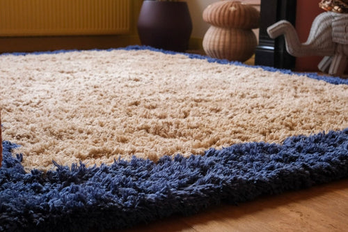 Interieur05 vloerkleed Pilo - hoogpolig - beige/blauw - 240 x 340 cm - vtwonen shop