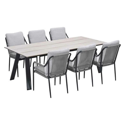 Garden Impressions tuinset Stevie - Braga - taupe - 220x100 cm - 7-delig