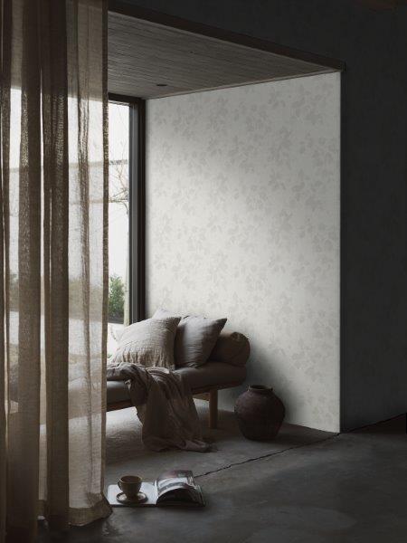 Borastapeter behang bladeren lichtgrijs - 53 cm x 10.05 m - 660335 - vtwonen shop