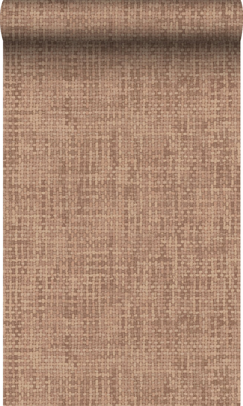 Origin Wallcoverings behang geweven linnenstructuur bruin - 50 x 900 cm - 348052