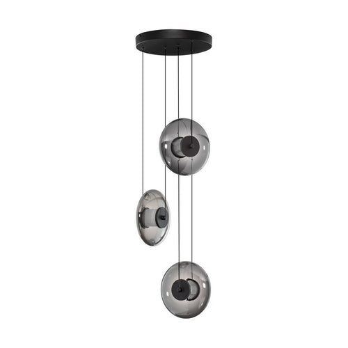Nova Luce BALLET  Hanglamp Ballet Cluster, Sandy Black, Smokey Grey, Triac dimbare LED, 24W, 660lm, 3000K
