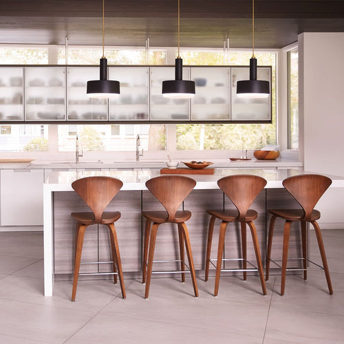 Zylindrische Pendelleuchte Modern Schwarz 2x E27