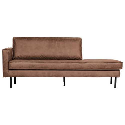 WOOOD daybed links Rodeo  - Eco-leder - Cognac - 85x203x86