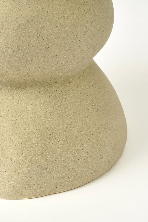 Mica Decorations  Screw Bijzettafel - L29 x B29 x H41 cm - Keramiek - Beige - vtwonen shop