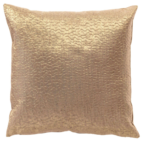 JADA - sierkussen 45x45 cm - golfpatroon - met glans - Ermine - beige