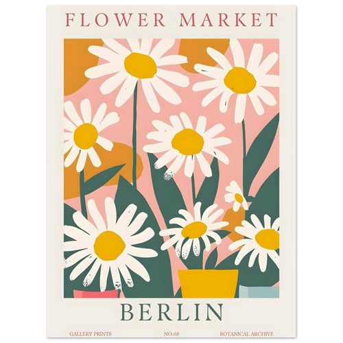 Artfulprints Poster Flower market - Berlin II   - 30x40 cm - Meerkleurig