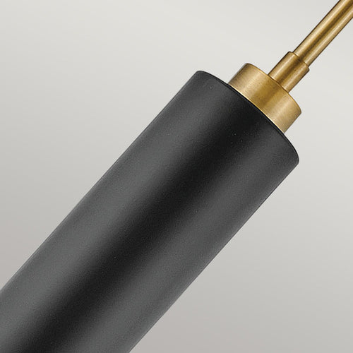 Zylindrische Pendelleuchte Modern Schwarz 2x E27