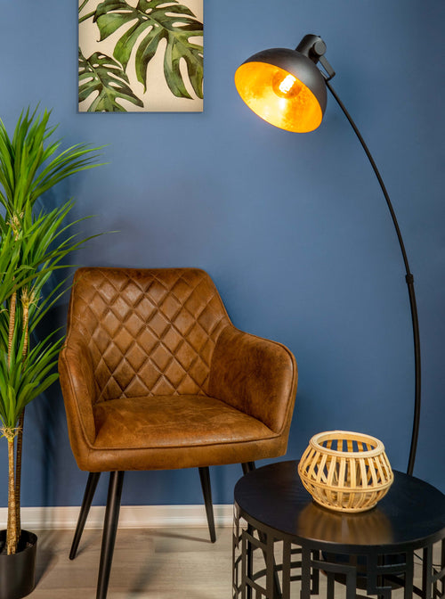 EGLO vloerlamp Jaafra - e27 - 158 cm - zwart, goud