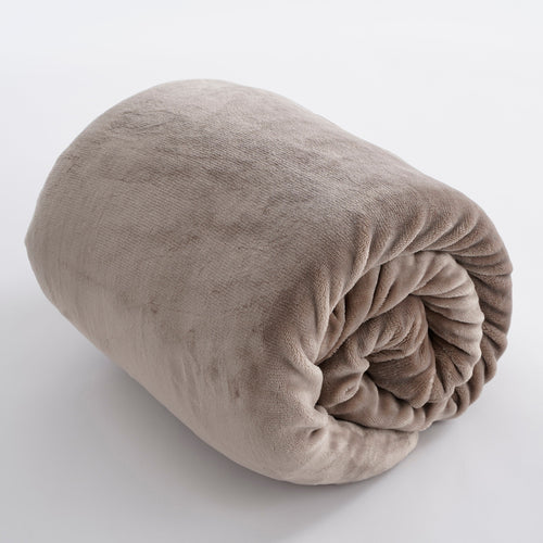 Mica Decorations Mardy Fleece Plaid - L200 x B150 cm - Polyester - Beige