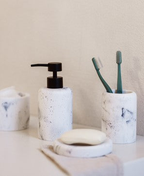 S|P Collection - Tandenborstelhouder 7xH10,5cm marble white Suds