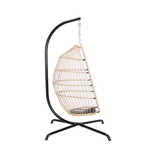 HOME DELUXE hangstoel LOMA – 1 zits beige - vtwonen shop