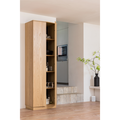 WOOOD hoge kast 67 cm Zuma - Eiken (fsc) - Transparant - 210x67x46 cm - vtwonen shop