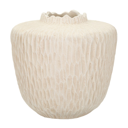 Mauro Ferretti vaas - Ø 35x32,5 cm - creme