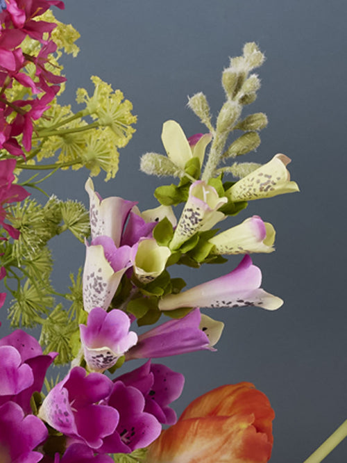 Madame Fleurie zijden boeket Floral Symphony Grande - Eclectic style - met vaas