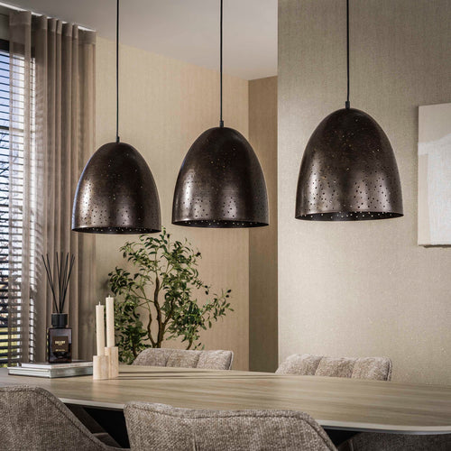 Giga Living Hanglamp Kosmos - Bruin Metaal - 120x30x150cm