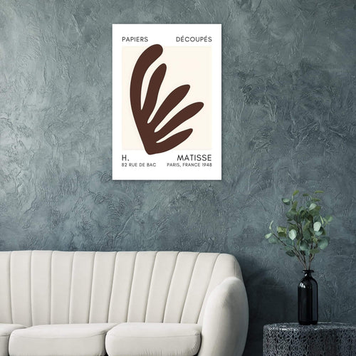 Artfulprints  Matisse – Aquatic impression brown   poster A4 21x29.7 cm - vtwonen shop