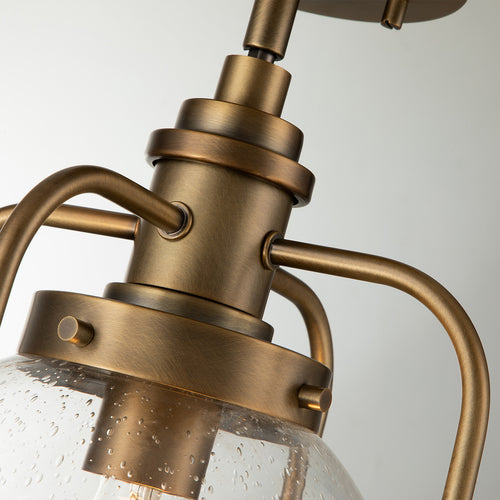 Elstead Kichler Triocent Globe Pendel Plafondlamp Natuurlijk Messing, IP44
