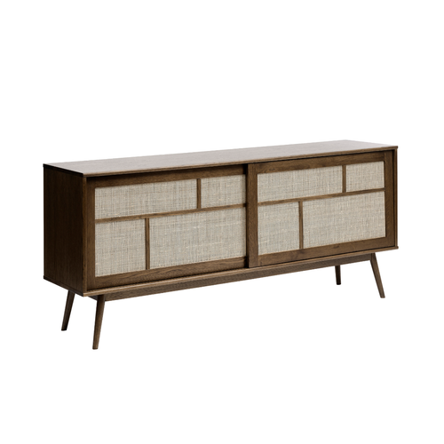 Rebellenclub Dressoir Yass - Smoked Eiken met Rattan - vtwonen shop