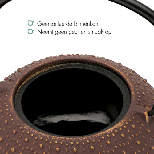 Bredemeijer - Theepot Anhui 0,9L gietijzer aubergine