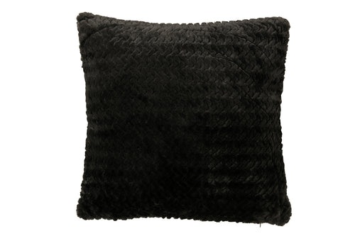 J-Line kussen - polyester - zwart