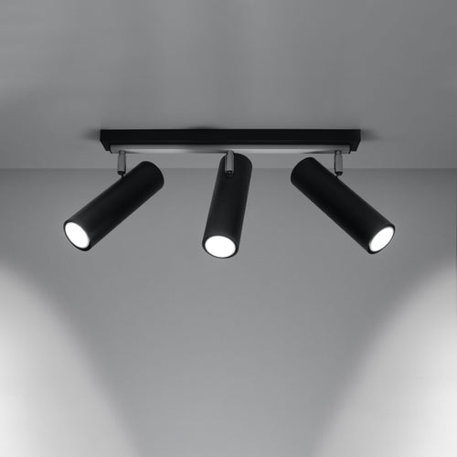 Sollux Lighting Plafondlamp DIREZIONE 3 zwart - 45x6x20cm