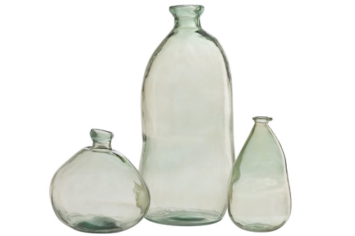 J-Line vaas Olivia - glas - watergroen - 73 cm hoog
