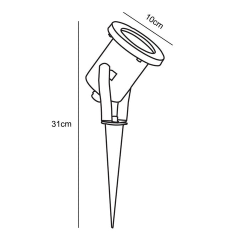 Nordlux Taurus Prikspot Buiten - Ø10cm - GU10 - IP54 - Roestvrij staal - vtwonen shop