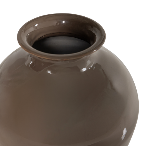 WOOOD wanddeco set vaas/kubus Numo - Metaal - Bruin - 39x19x19