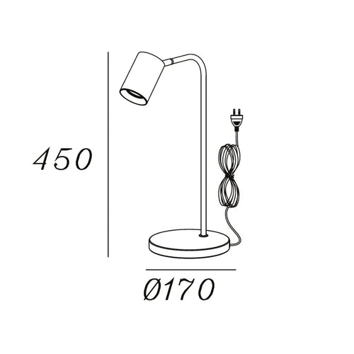 Artdelight tafellamp Megano - 1 lichts - 23  x 45   cm - zwart goud - vtwonen shop