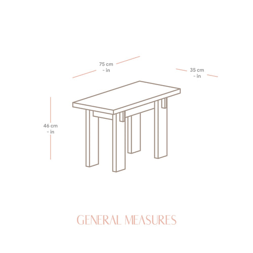 Naan Furniture Bankje klein Begur - Massief natuurlijk hout gelakt - 75 cm - vtwonen shop