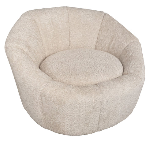 Giga Meubel Fauteuil Florine - Bouclé - Beige - vtwonen shop