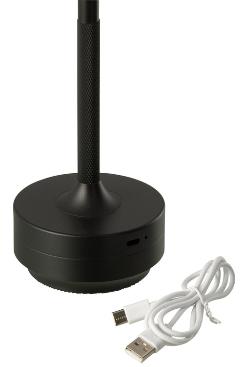 J-Line lamp Touch - kunststof - zwart - LED